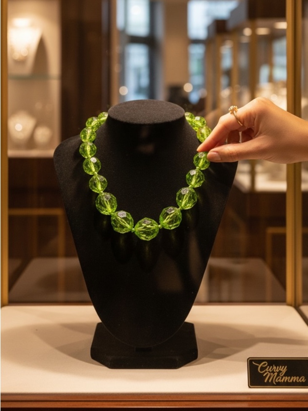 80’s Gorgeous beautiful 😍 Green Bead Necklace - Women's Jewelry
